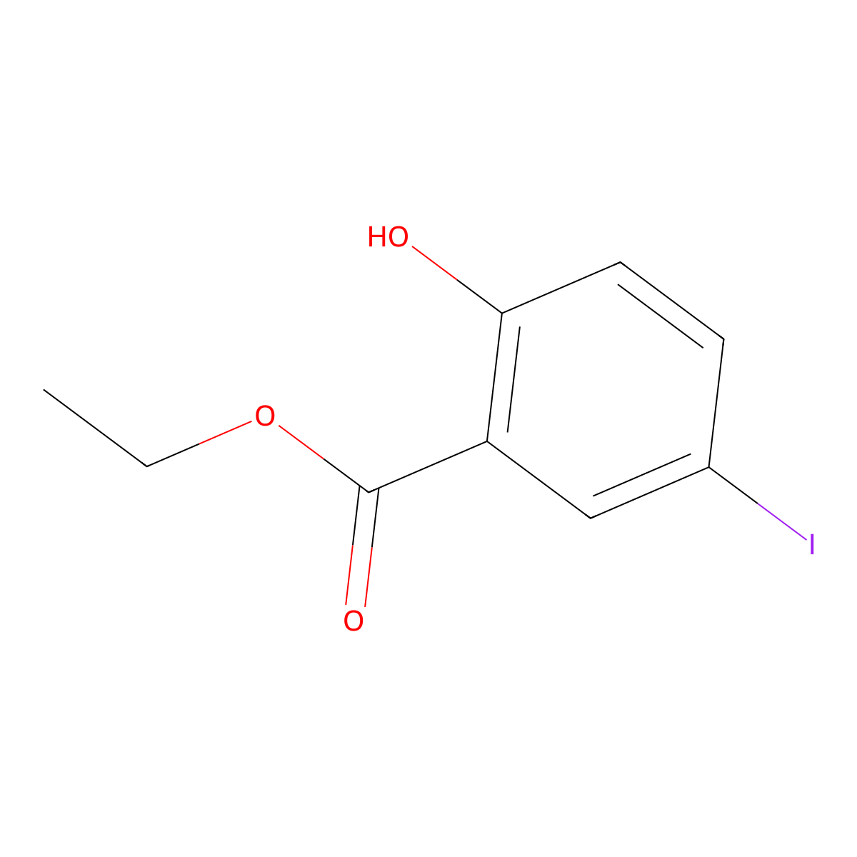 Ethyl 2-hydroxy-5-iodobenzoate molecular structure, CAS 15125-84-5