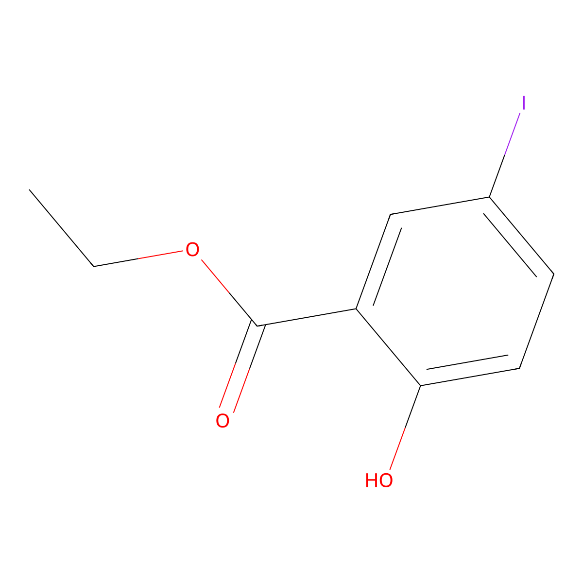 Ethyl 2-hydroxy-5-iodobenzoate molecular structure, CAS 15125-84-5