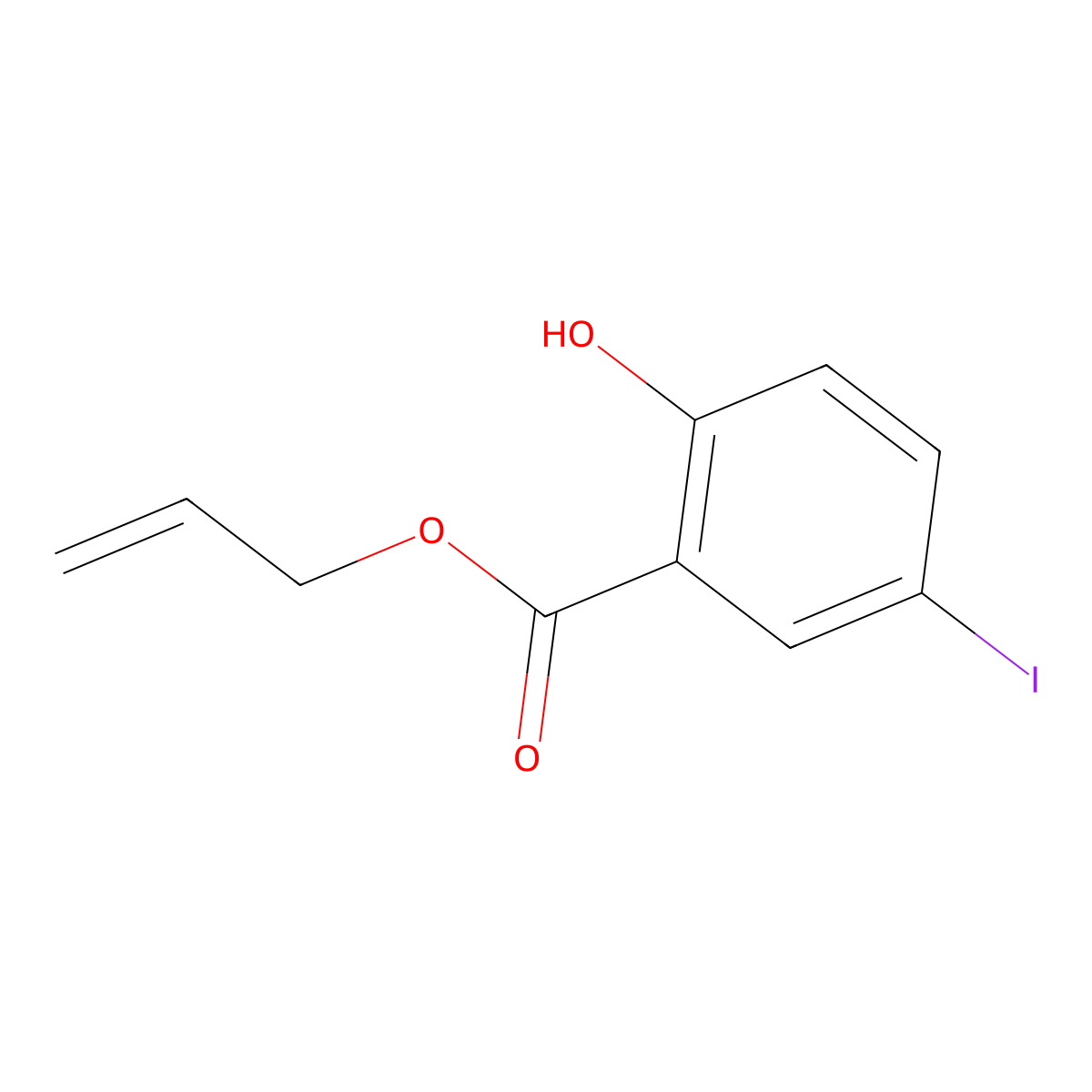 Allyl 2-hydroxy-5-iodobenzoate molecular structure, CAS 15125-85-6