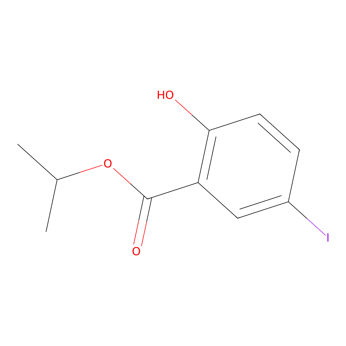 Isopropyl 2-hydroxy-5-iodobenzoate molecular structure, CAS 15125-87-8