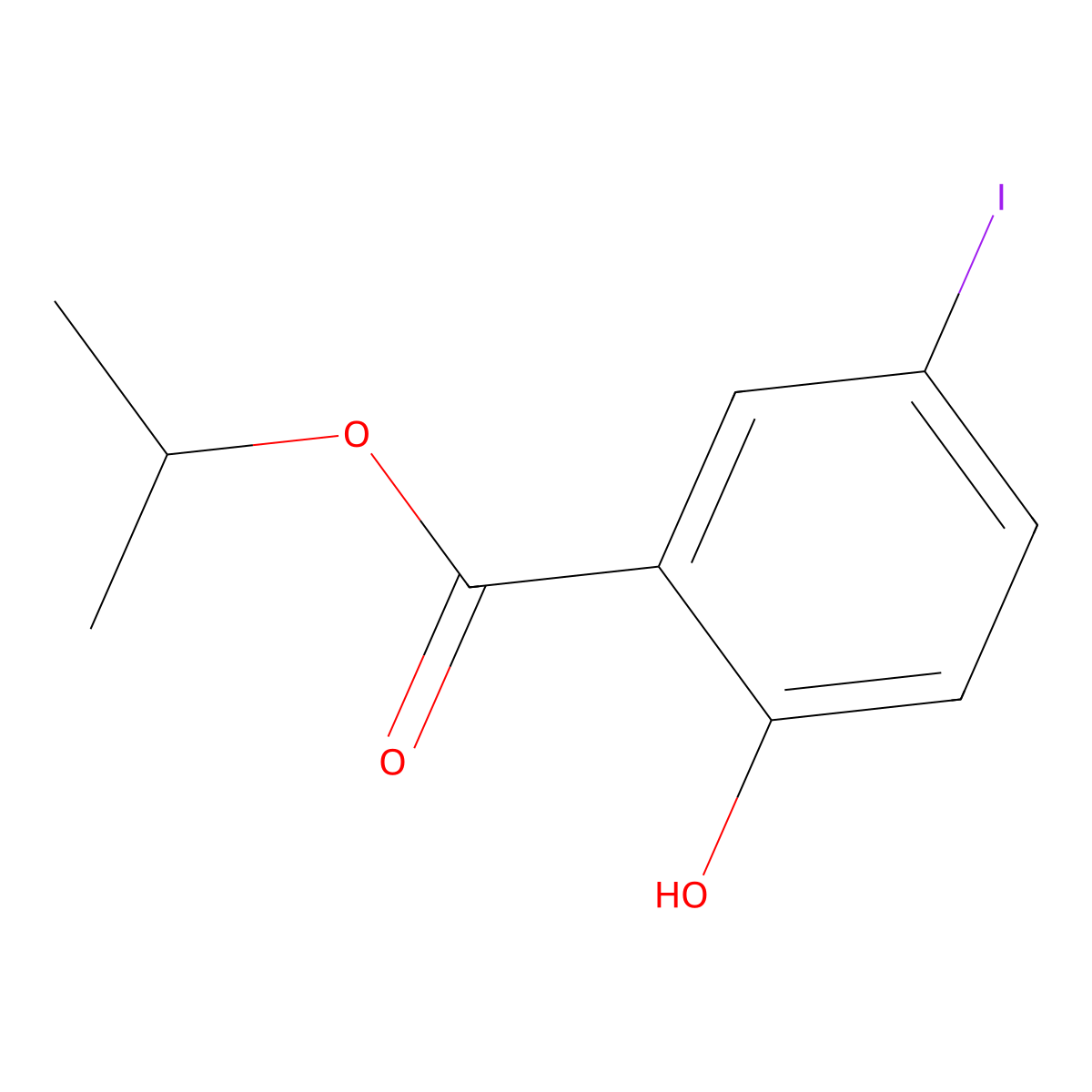 Isopropyl 2-hydroxy-5-iodobenzoate molecular structure, CAS 15125-87-8