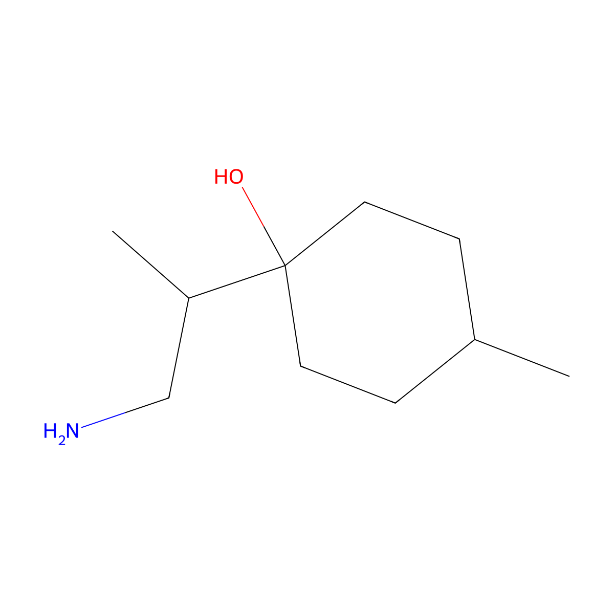 1-(1-Aminopropan-2-yl)-4-methylcyclohexan-1-ol molecular structure, CAS 1512516-35-6