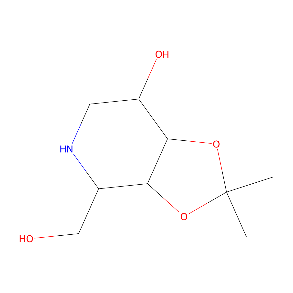 1,3-Dioxolo4,5-cpyridine-4-methanol, hexahydro-7-hydroxy-2,2-dimethyl-, 3aS-(3aalpha,4beta,7alpha,7aalpha)- molecular structure, CAS 151252-19-6