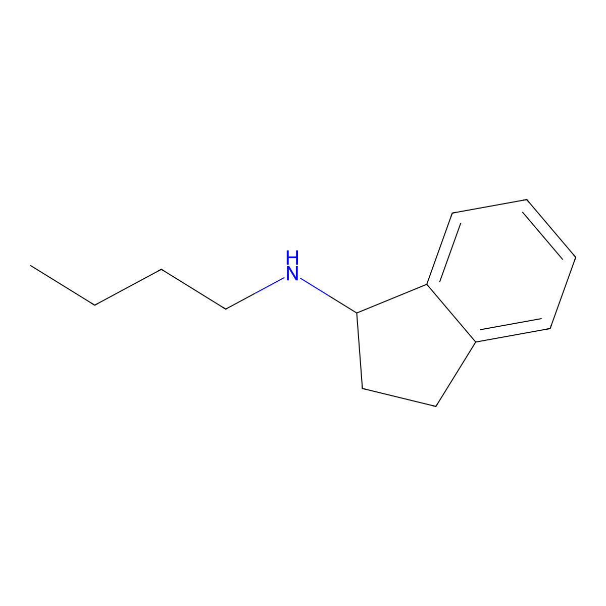 N-Butyl-2,3-dihydro-1H-inden-1-amine molecular structure, CAS 151252-99-2