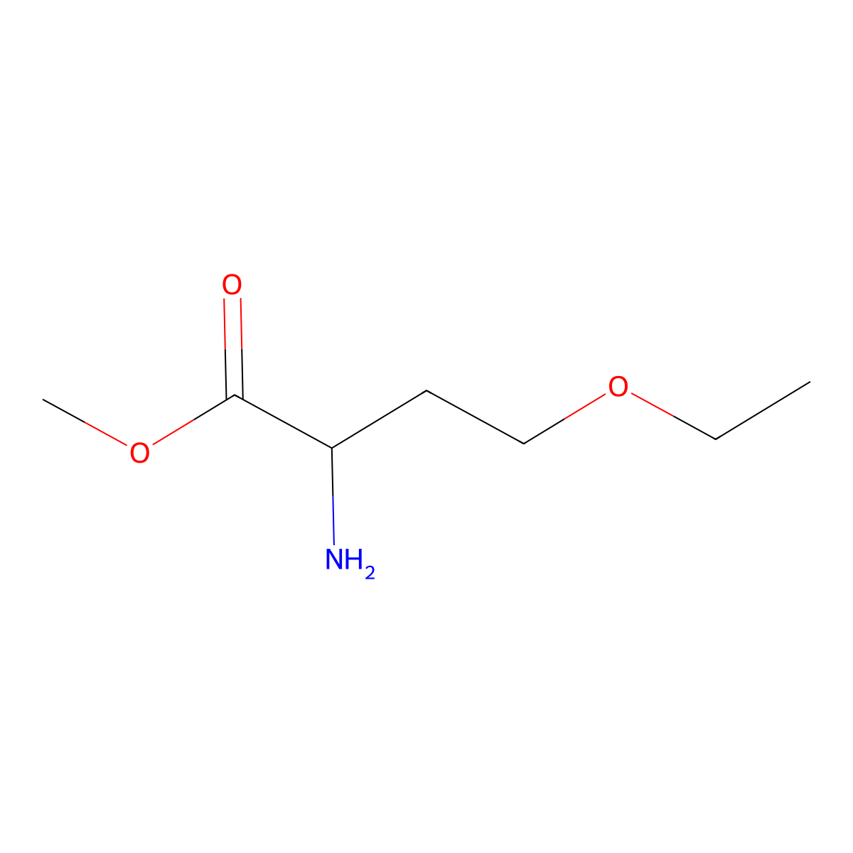 Methyl 2-amino-4-ethoxybutanoate molecular structure, CAS 1512521-03-7