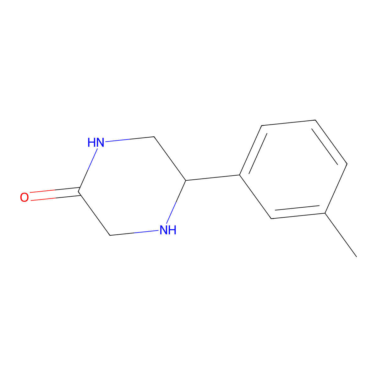 5-(3-Methylphenyl)piperazin-2-one molecular structure, CAS 1512528-20-9