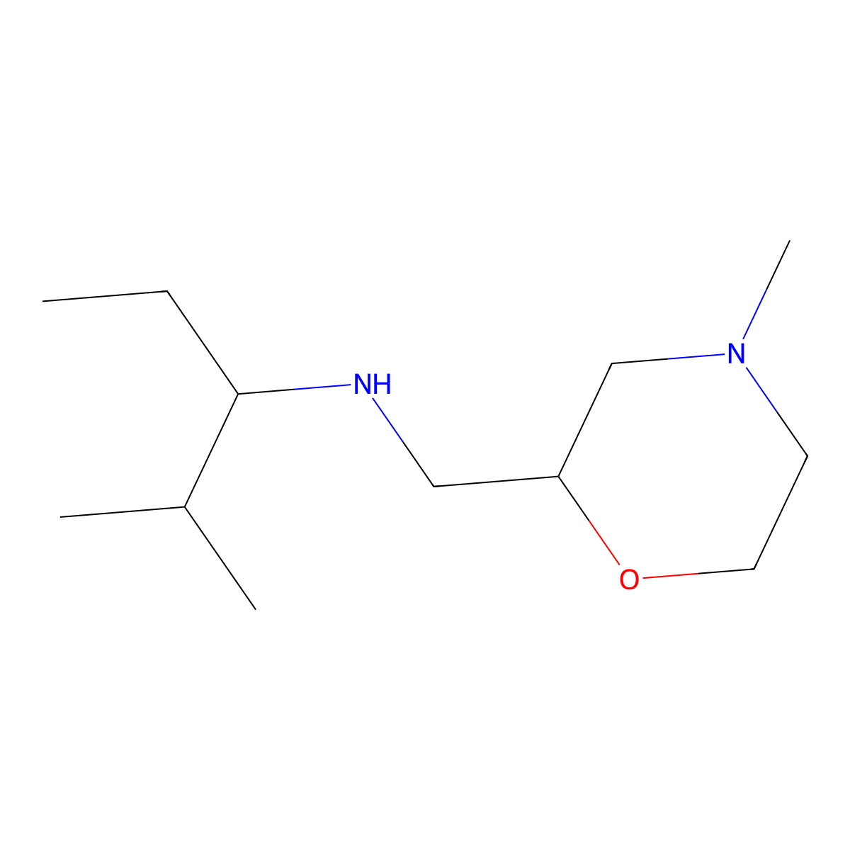 [(4-Methylmorpholin-2-yl)methyl](2-methylpentan-3-yl)amine molecular structure, CAS 1512533-47-9