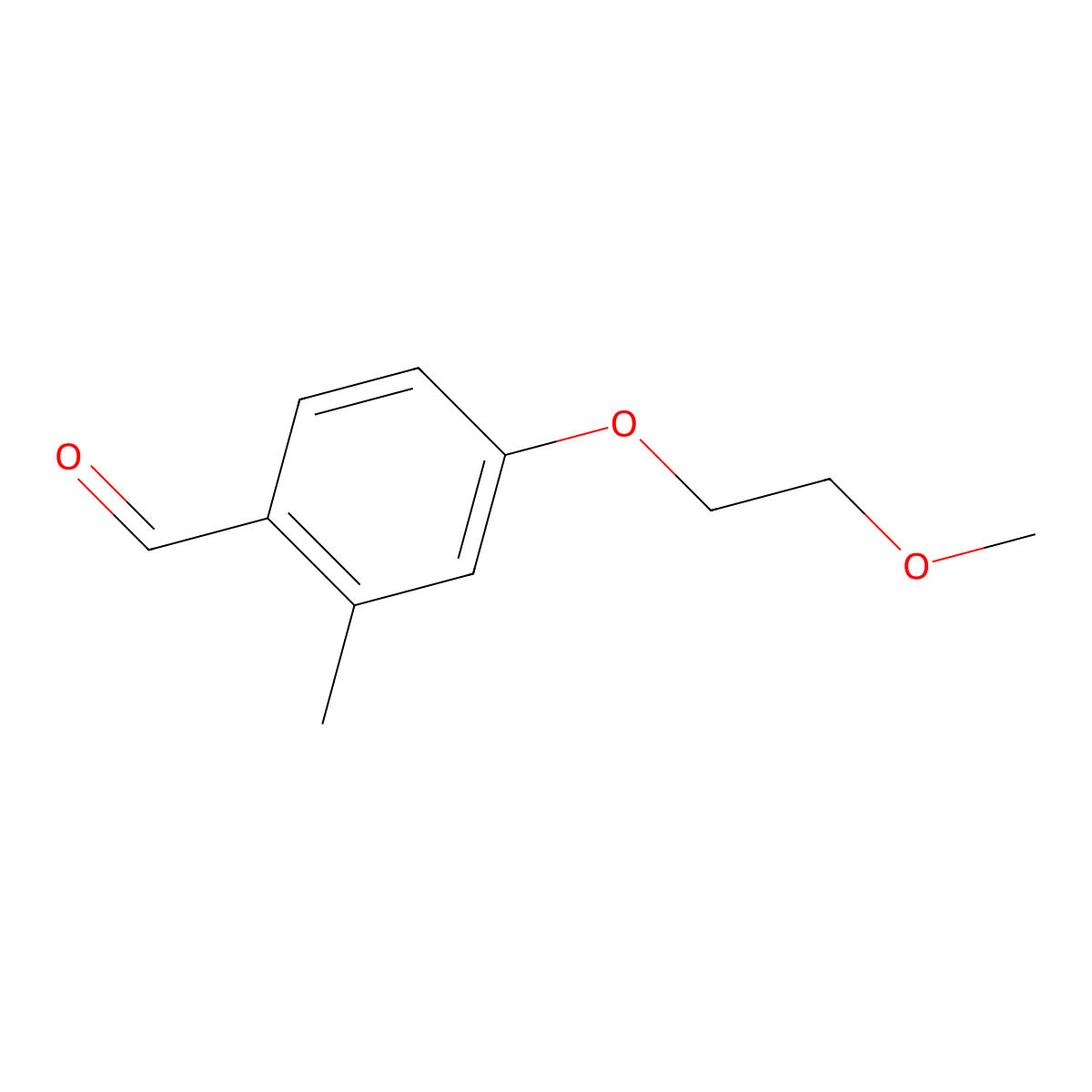 4-(2-Methoxyethoxy)-2-methylbenzaldehyde molecular structure, CAS 1512538-83-8