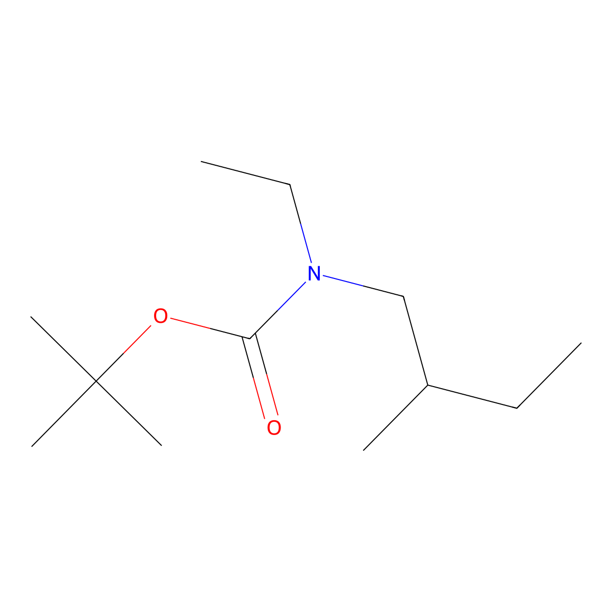 tert-butyl N-ethyl-N-(2-methylbutyl)carbamate molecular structure, CAS 1512543-50-8
