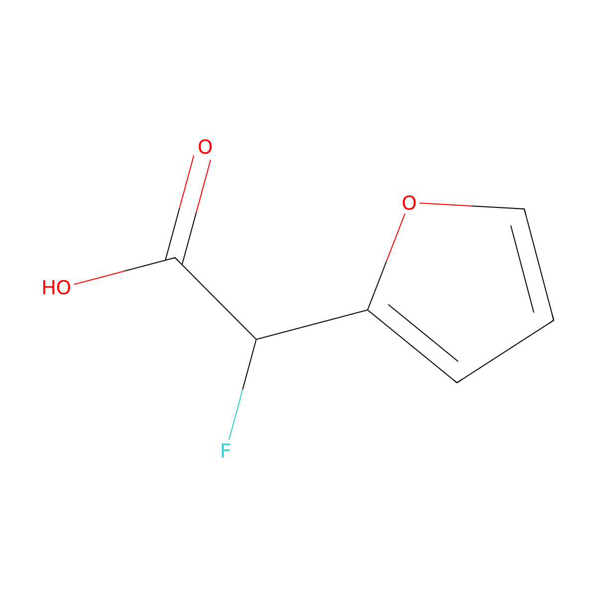 2-Fluoro-2-(furan-2-yl)acetic acid molecular structure, CAS 1512547-41-9