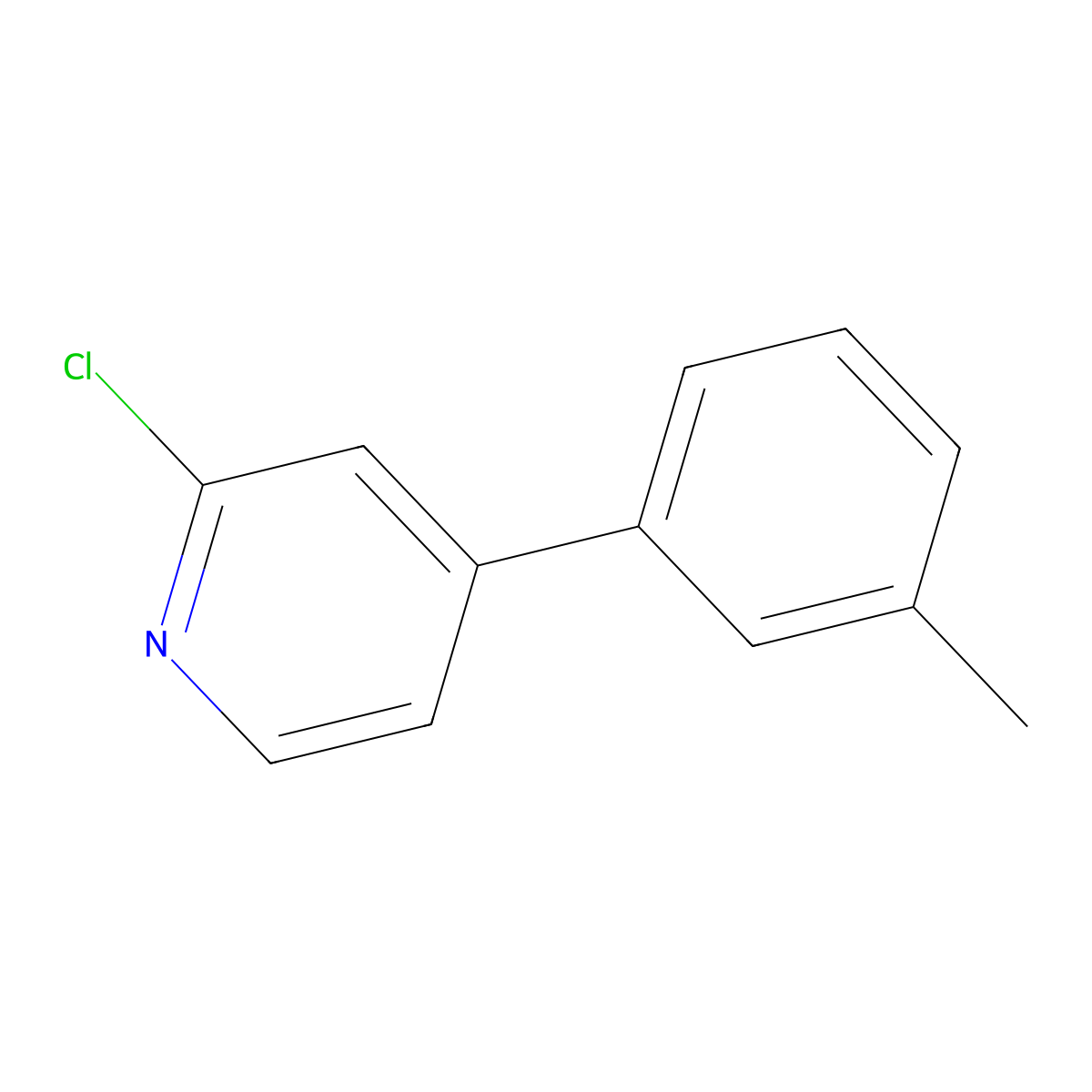 2-Chloro-4-(m-tolyl)pyridine molecular structure, CAS 1512550-88-7