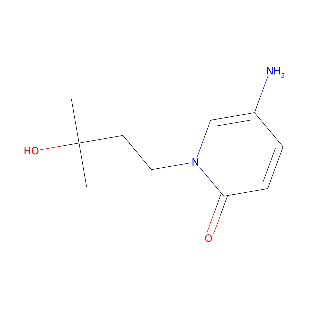 5-Amino-1-(3-hydroxy-3-methylbutyl)-1,2-dihydropyridin-2-one molecular structure, CAS 1512558-49-4