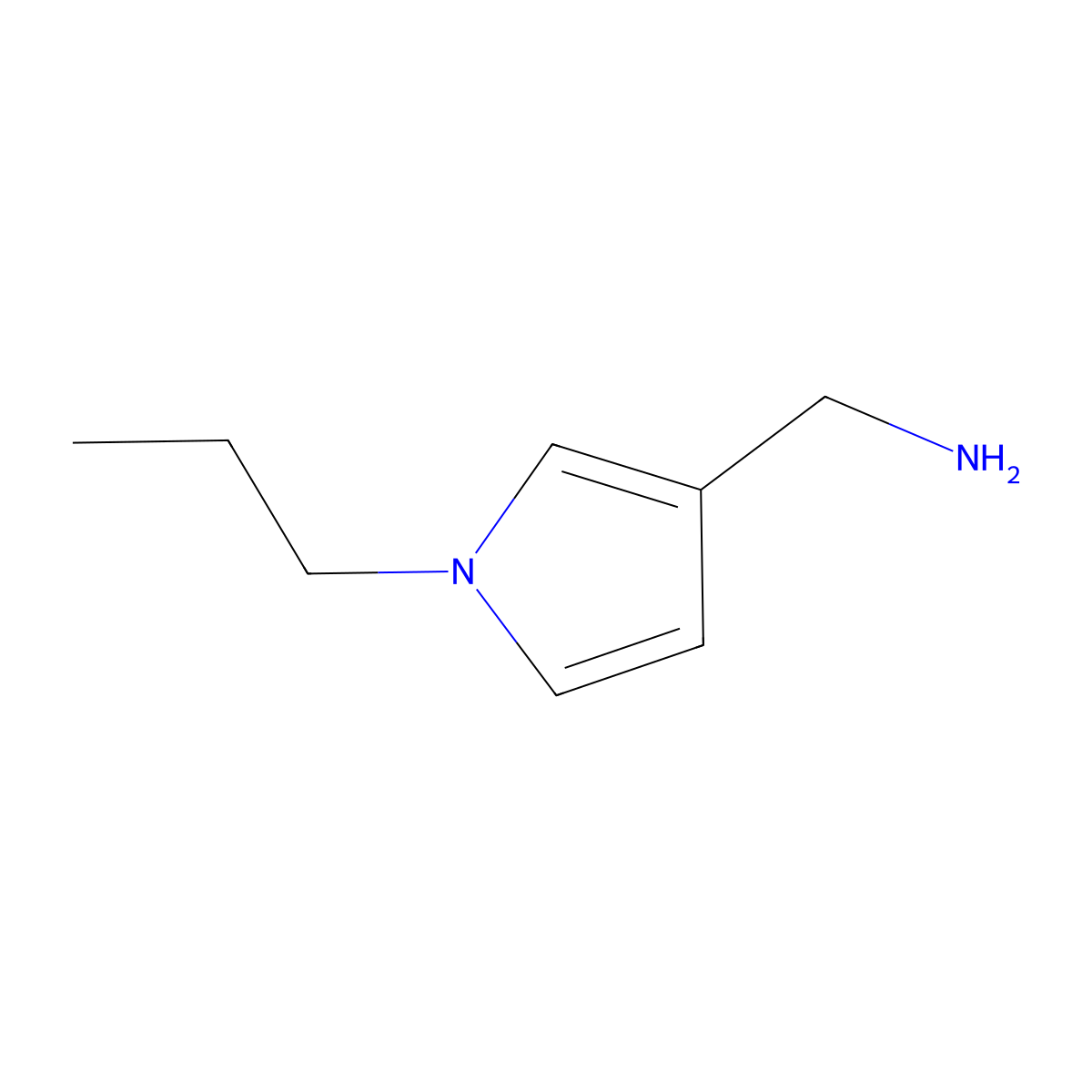 (1-propyl-1H-pyrrol-3-yl)methanamine molecular structure, CAS 1512560-72-3
