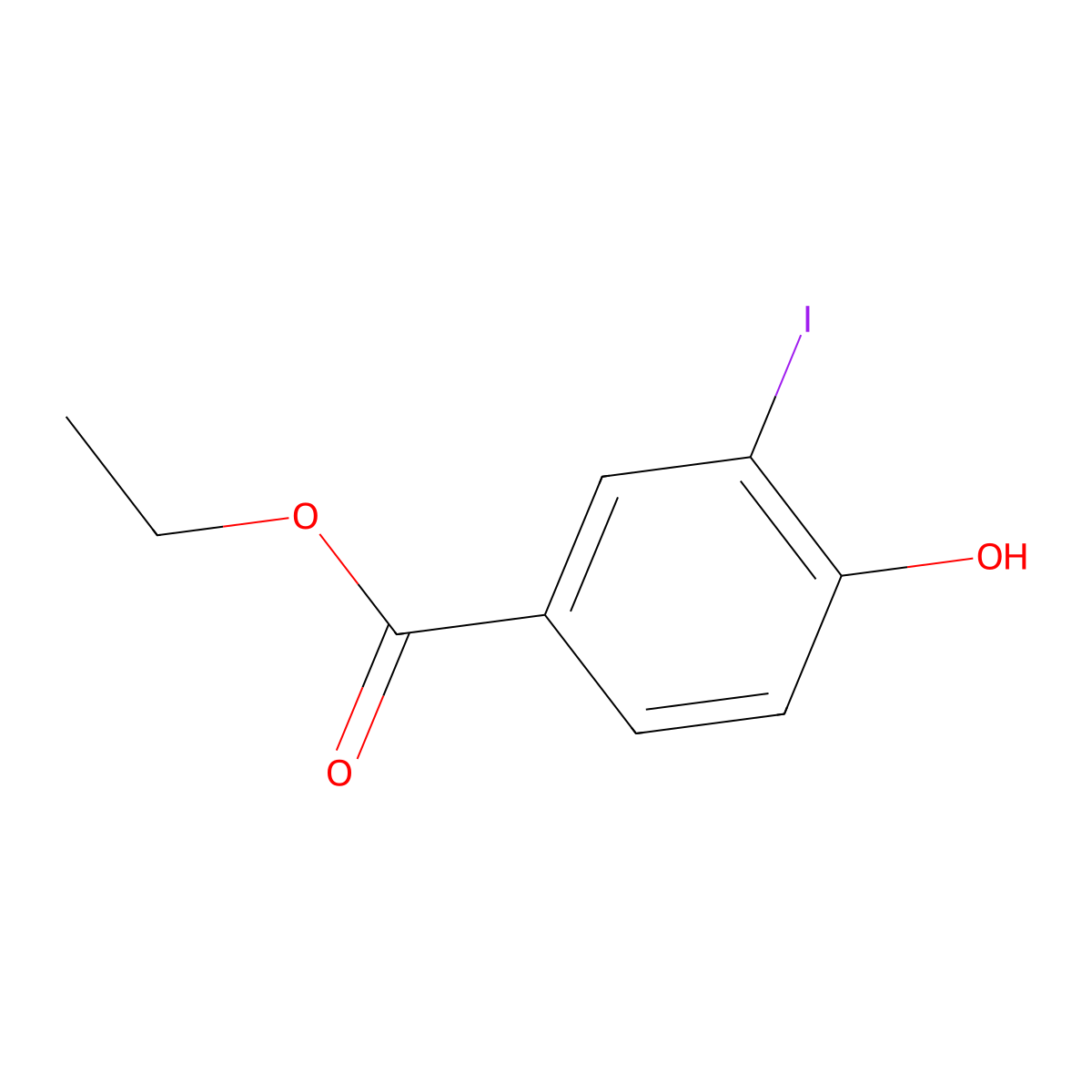 Ethyl 4-hydroxy-3-iodobenzoate molecular structure, CAS 15126-07-5