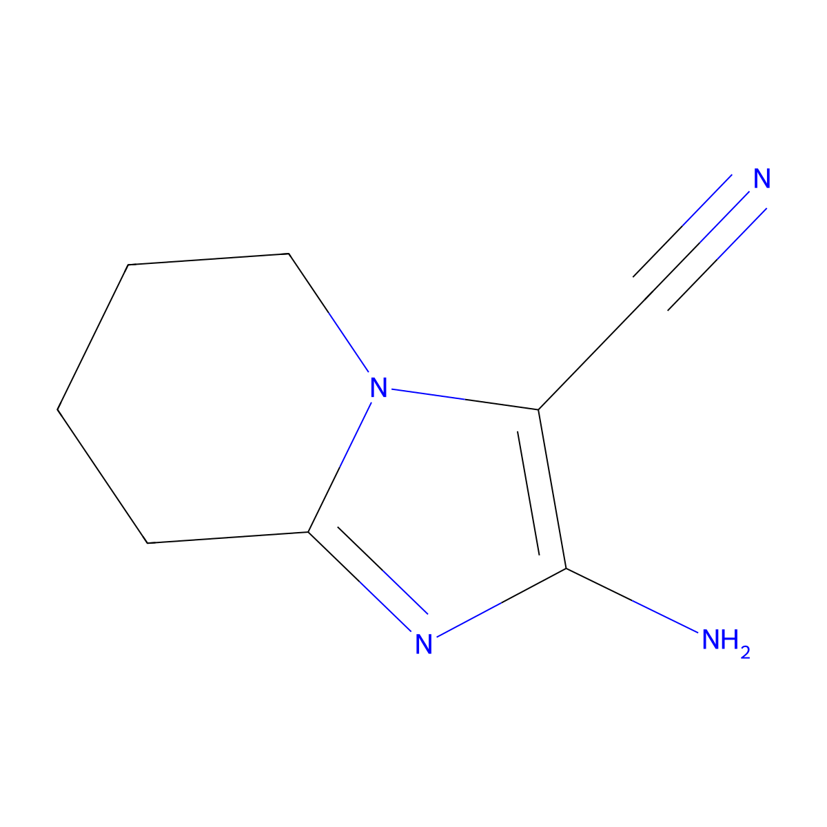 2-Amino-5,6,7,8-tetrahydroimidazo[1,2-a]pyridine-3-carbonitrile molecular structure, CAS 1512600-17-7