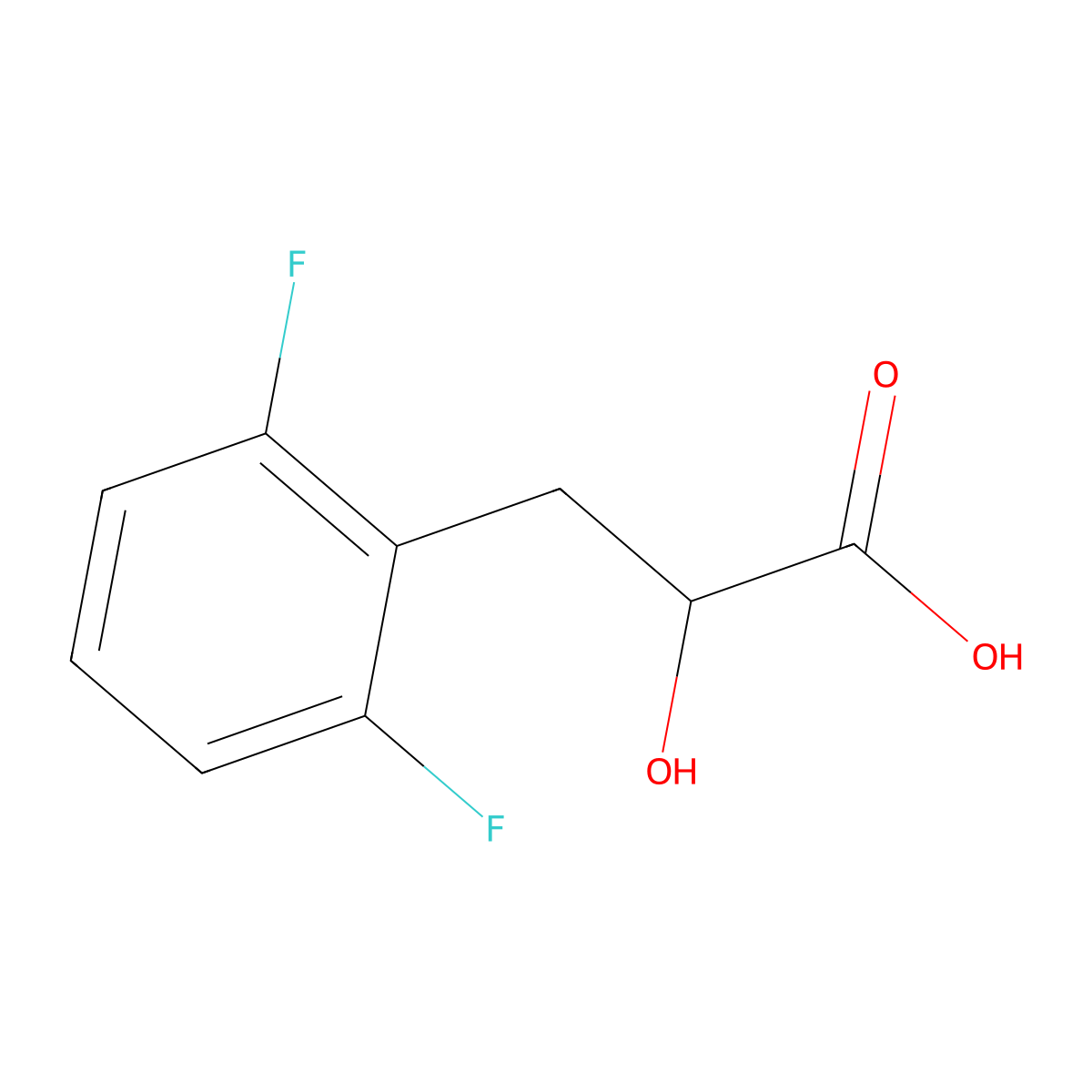 3-(2,6-Difluorophenyl)-2-hydroxypropanoic acid molecular structure, CAS 1512611-75-4