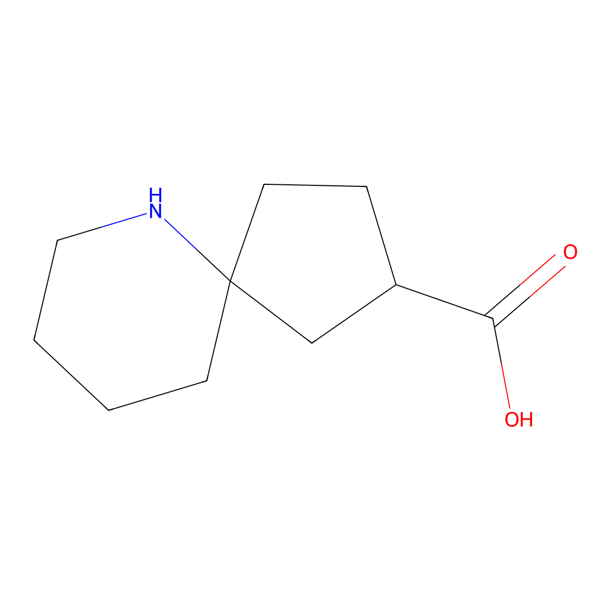 6-Azaspiro[4.5]decane-2-carboxylic acid molecular structure, CAS 1512612-29-1