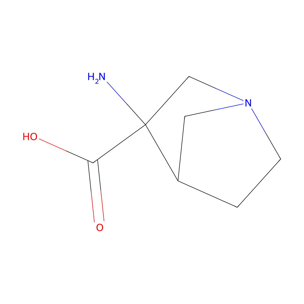 3-Amino-1-azabicyclo[2.2.1]heptane-3-carboxylic acid molecular structure, CAS 1512618-99-3