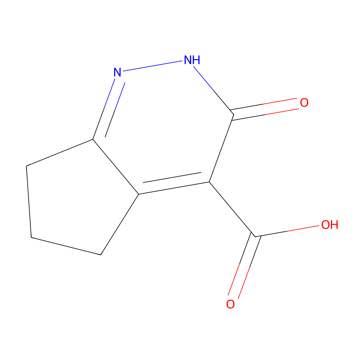 3-oxo-2H,3H,5H,6H,7H-cyclopenta[c]pyridazine-4-carboxylic acid molecular structure, CAS 1512619-10-1