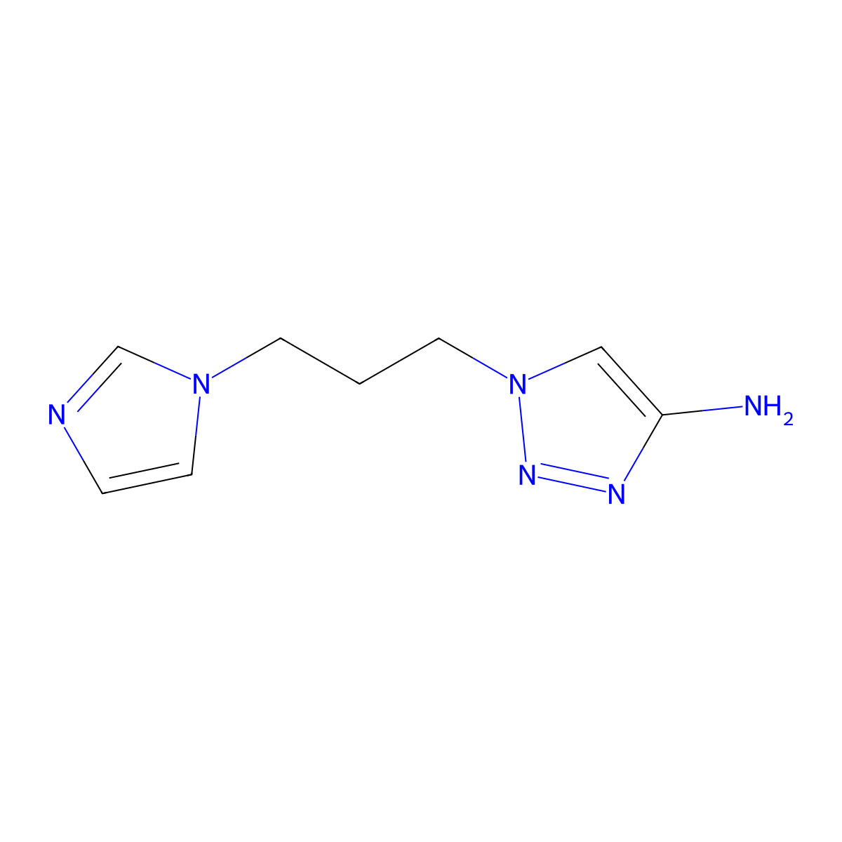 1-(3-(1h-Imidazol-1-yl)propyl)-1h-1,2,3-triazol-4-amine molecular structure, CAS 1512638-56-0