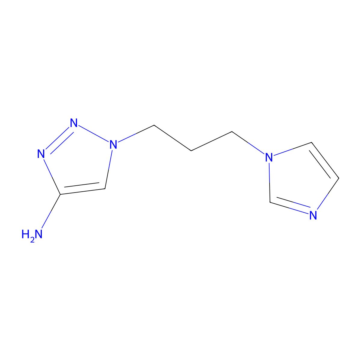 1-(3-(1h-Imidazol-1-yl)propyl)-1h-1,2,3-triazol-4-amine molecular structure, CAS 1512638-56-0