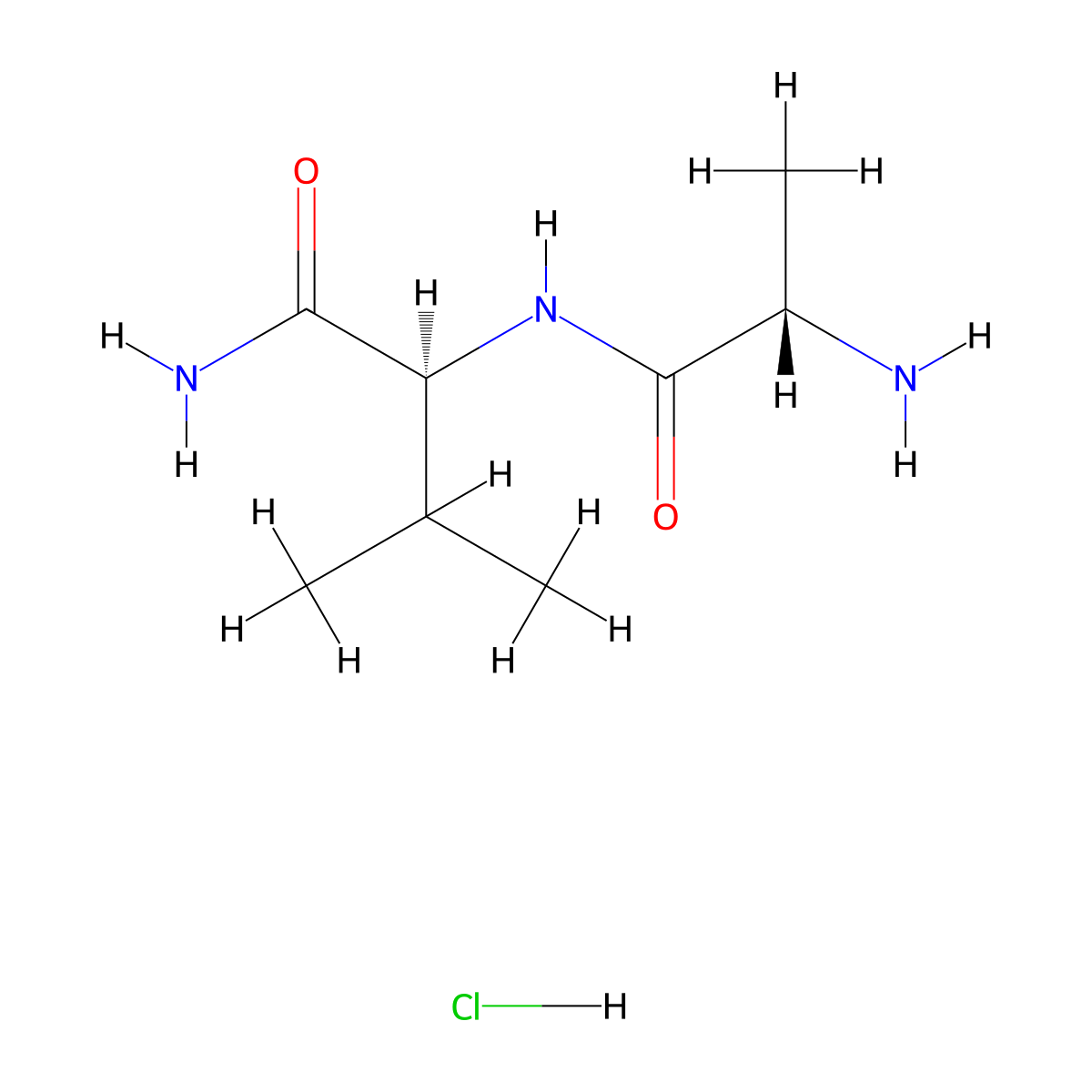 H-Ala-Val-NH2 HCl molecular structure, CAS 151266-67-0