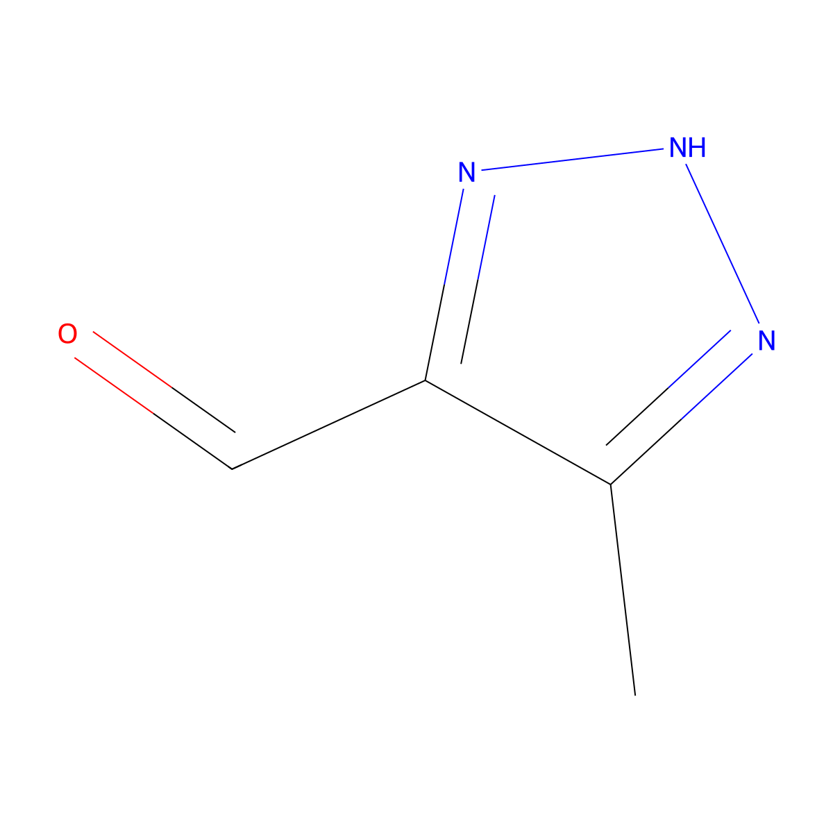 5-methyl-1H-1,2,3-triazole-4-carbaldehyde molecular structure, CAS 1512663-84-1