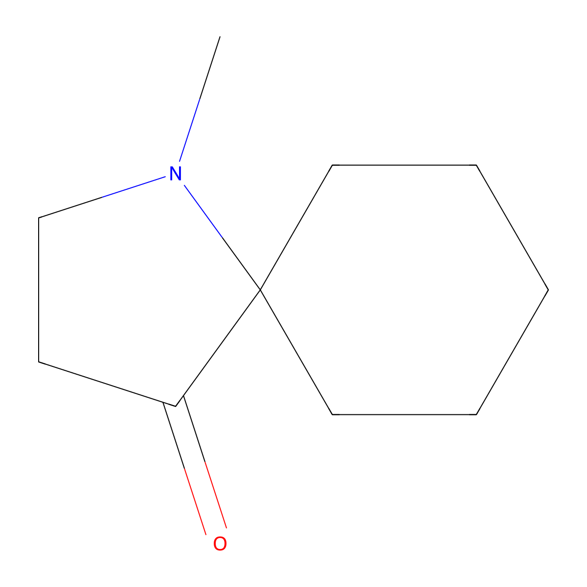 1-Methyl-1-azaspiro[4.5]decan-4-one molecular structure, CAS 1512670-38-0