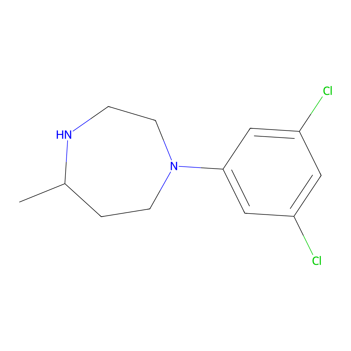 1-(3,5-Dichlorophenyl)-5-methyl-1,4-diazepane molecular structure, CAS 1512677-41-6