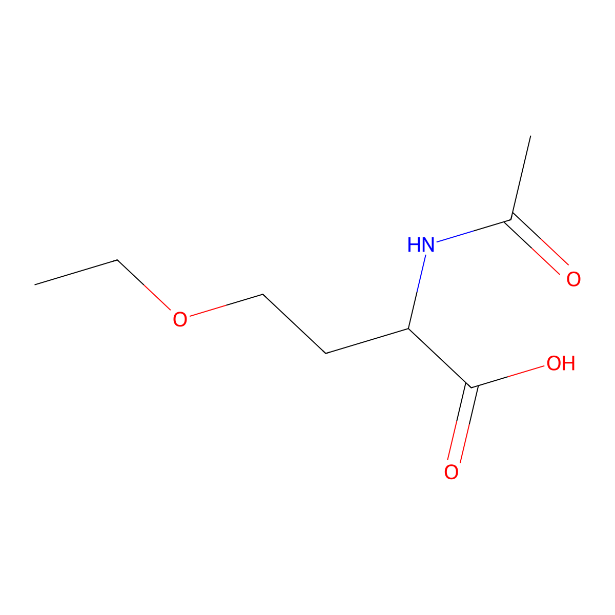 2-Acetamido-4-ethoxybutanoic acid molecular structure, CAS 1512702-31-6