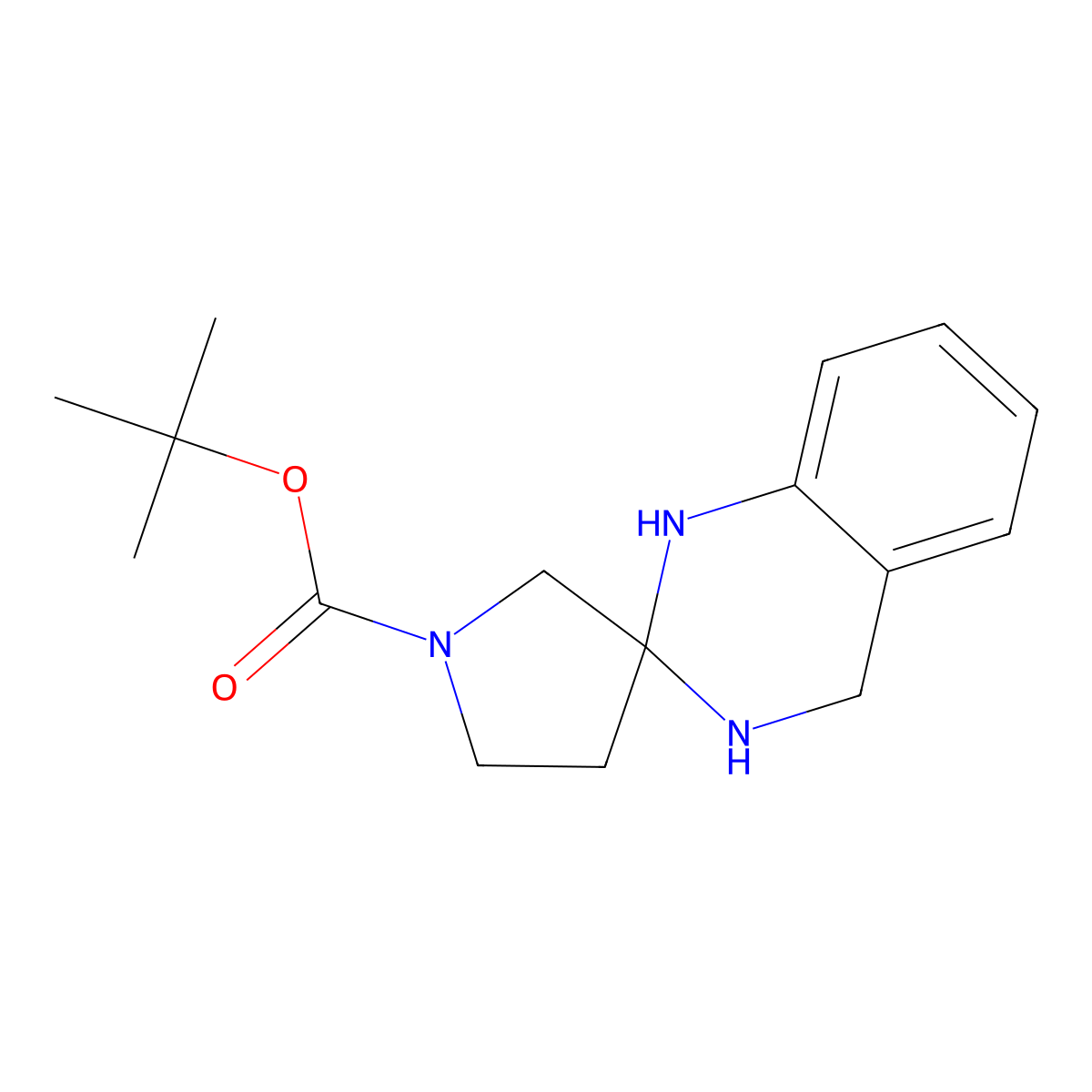 tert-butyl 3',4'-dihydro-1H,1'H-spiro[pyrrolidine-3,2'-quinazoline]-1-carboxylate molecular structure, CAS 1512713-08-4