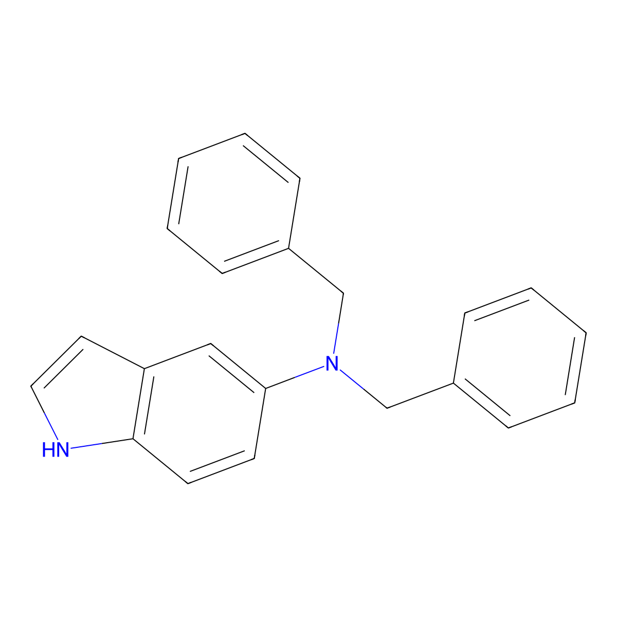 N,N-dibenzyl-1H-indol-5-amine molecular structure, CAS 151273-37-9