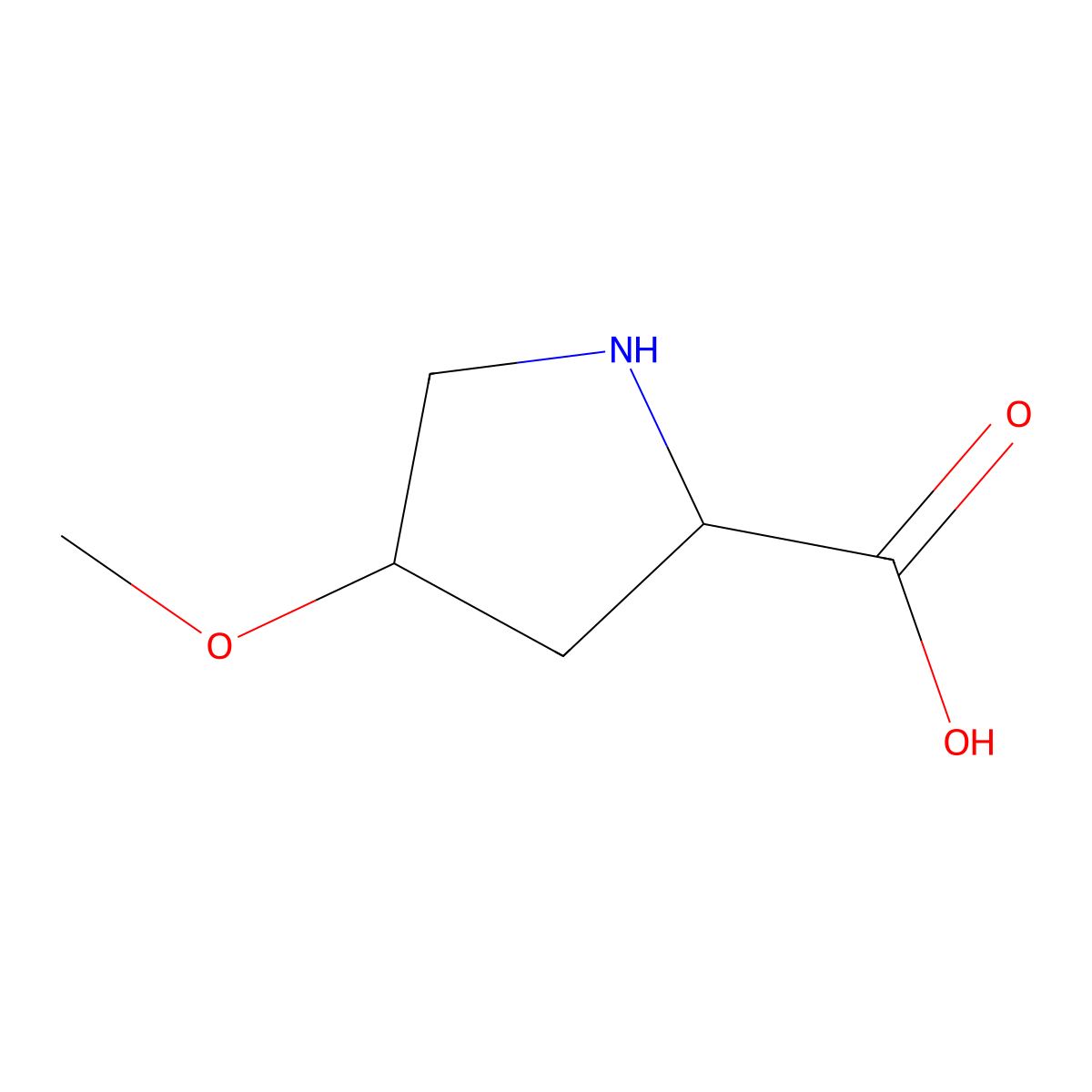(2R,4R)-4-Methoxypyrrolidine-2-carboxylic acid molecular structure, CAS 151273-50-6
