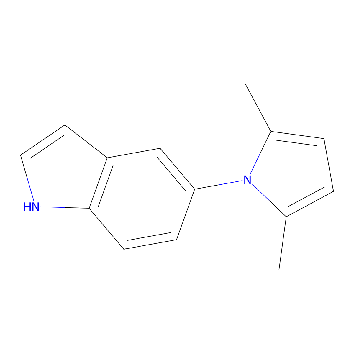 5-(2,5-dimethyl-1H-pyrrol-1-yl)-1H-indole molecular structure, CAS 151273-51-7