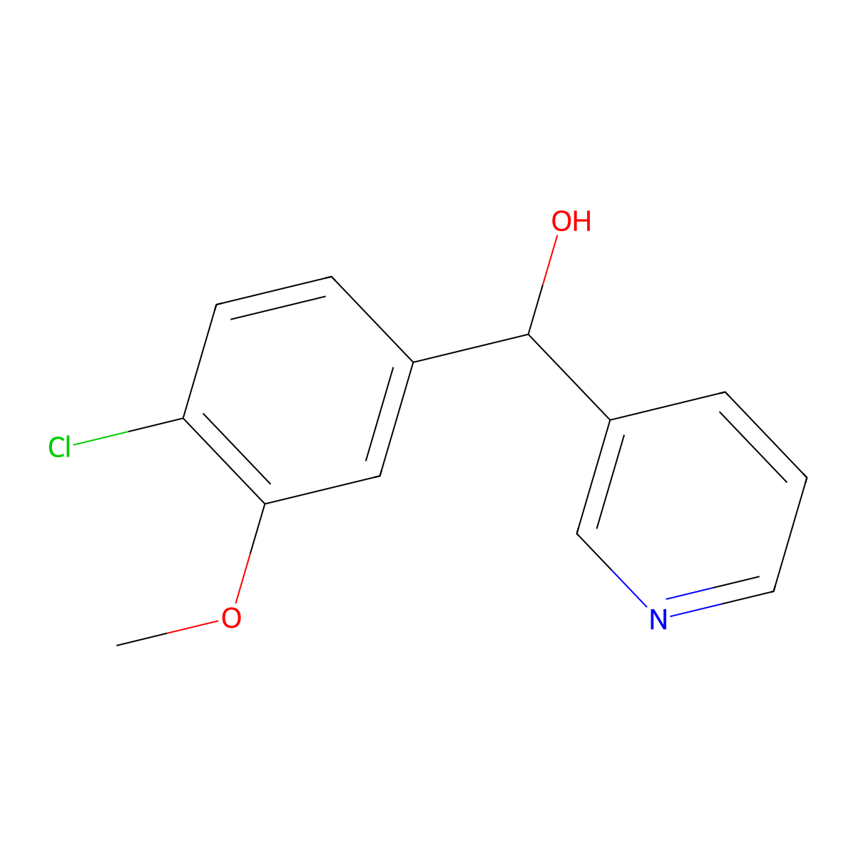 alpha-(4-Chloro-3-methoxyphenyl)-3-pyridinemethanol molecular structure, CAS 1512739-80-8