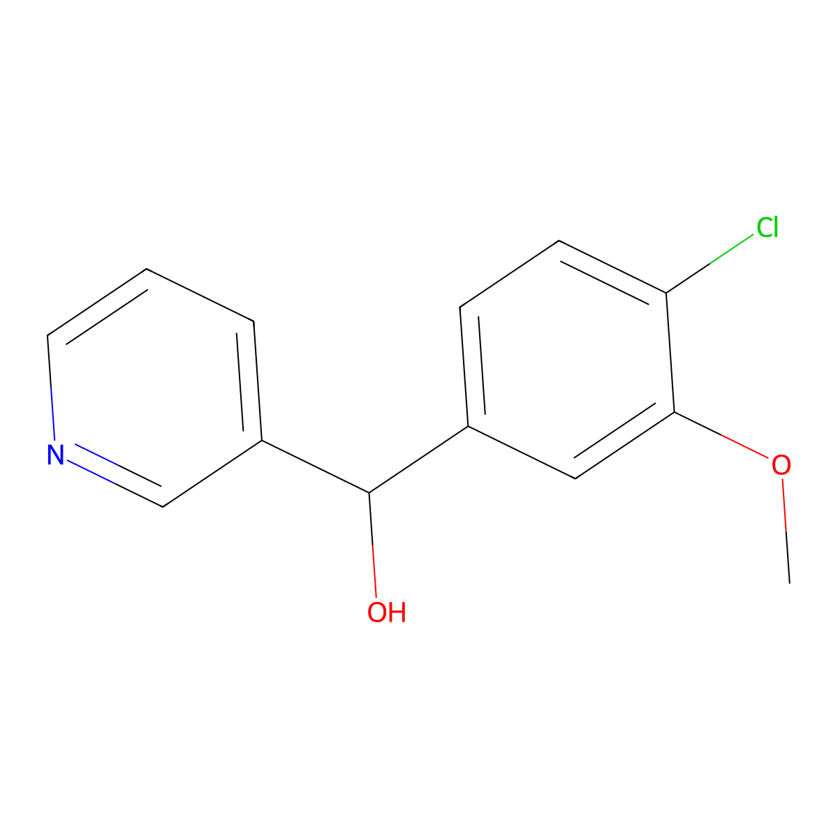 alpha-(4-Chloro-3-methoxyphenyl)-3-pyridinemethanol molecular structure, CAS 1512739-80-8
