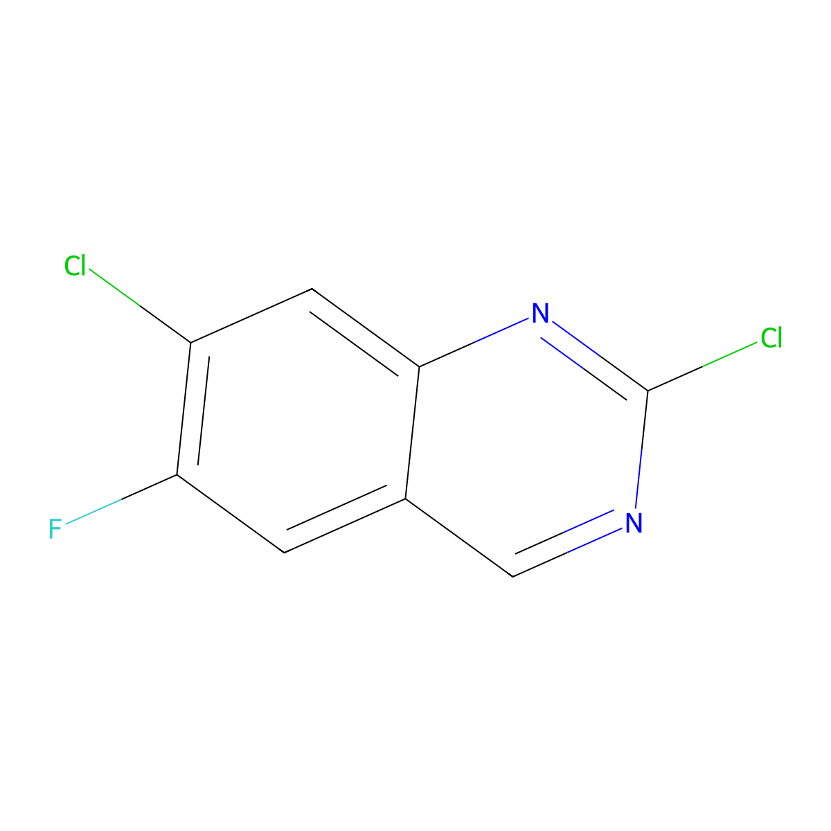 2,7-Dichloro-6-fluoroquinazoline molecular structure, CAS 1512749-33-5