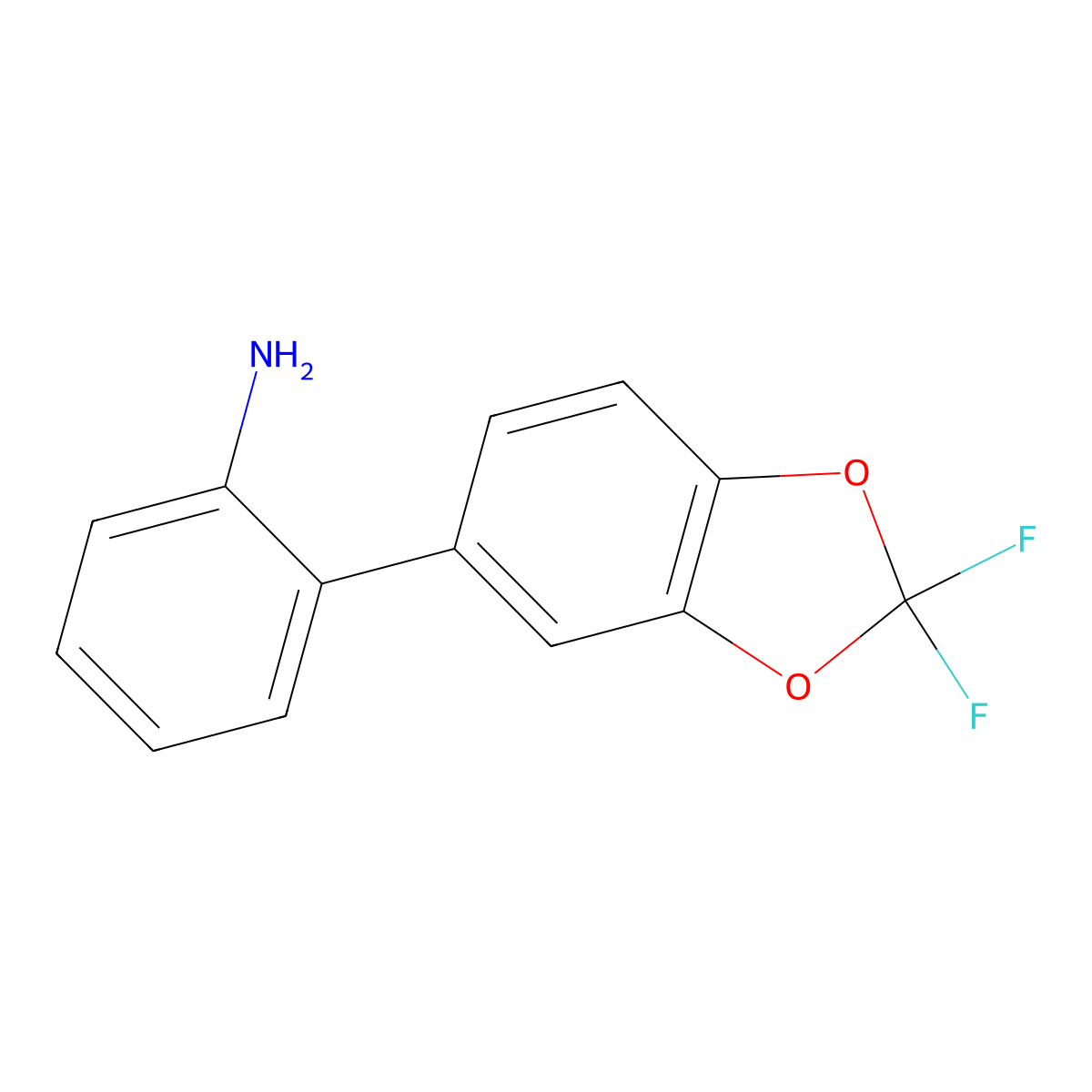 2-(2,2-Difluoro-1,3-benzodioxol-5-yl)aniline molecular structure, CAS 1512752-59-8