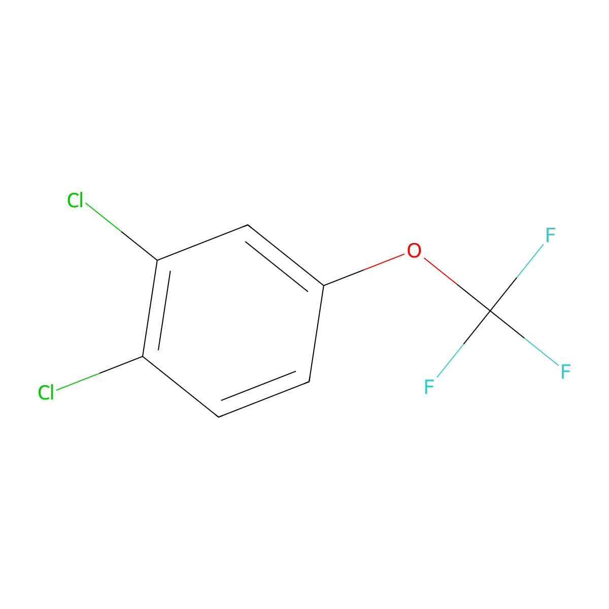 1,2-Dichloro-4-(trifluoromethoxy)benzene molecular structure, CAS 151276-10-7