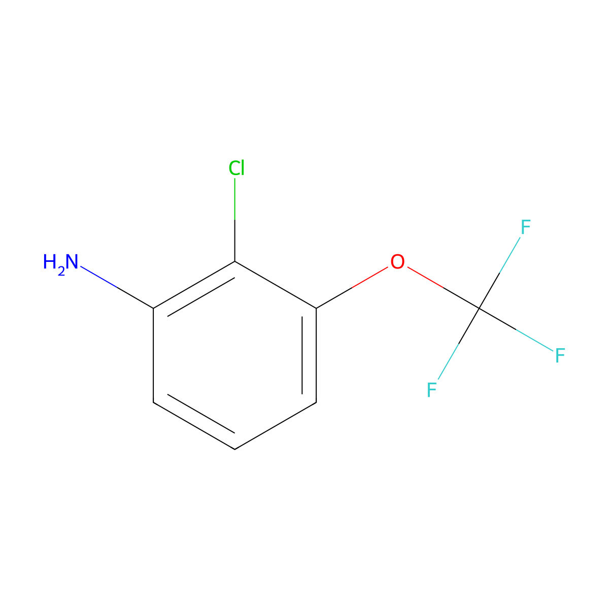 2-Chloro-3-(trifluoromethoxy)aniline molecular structure, CAS 151276-14-1
