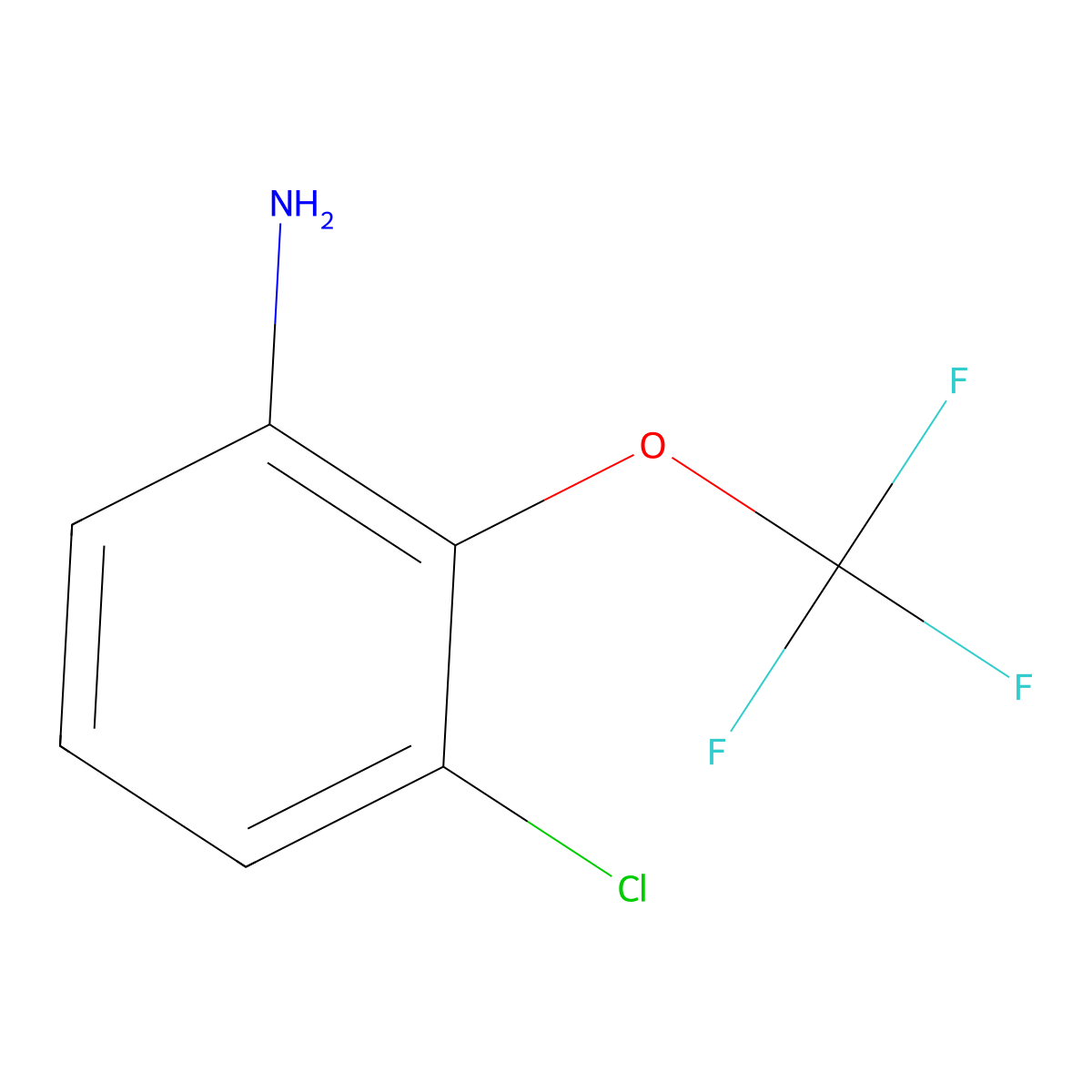 3-Chloro-2-(trifluoromethoxy)aniline molecular structure, CAS 151276-16-3