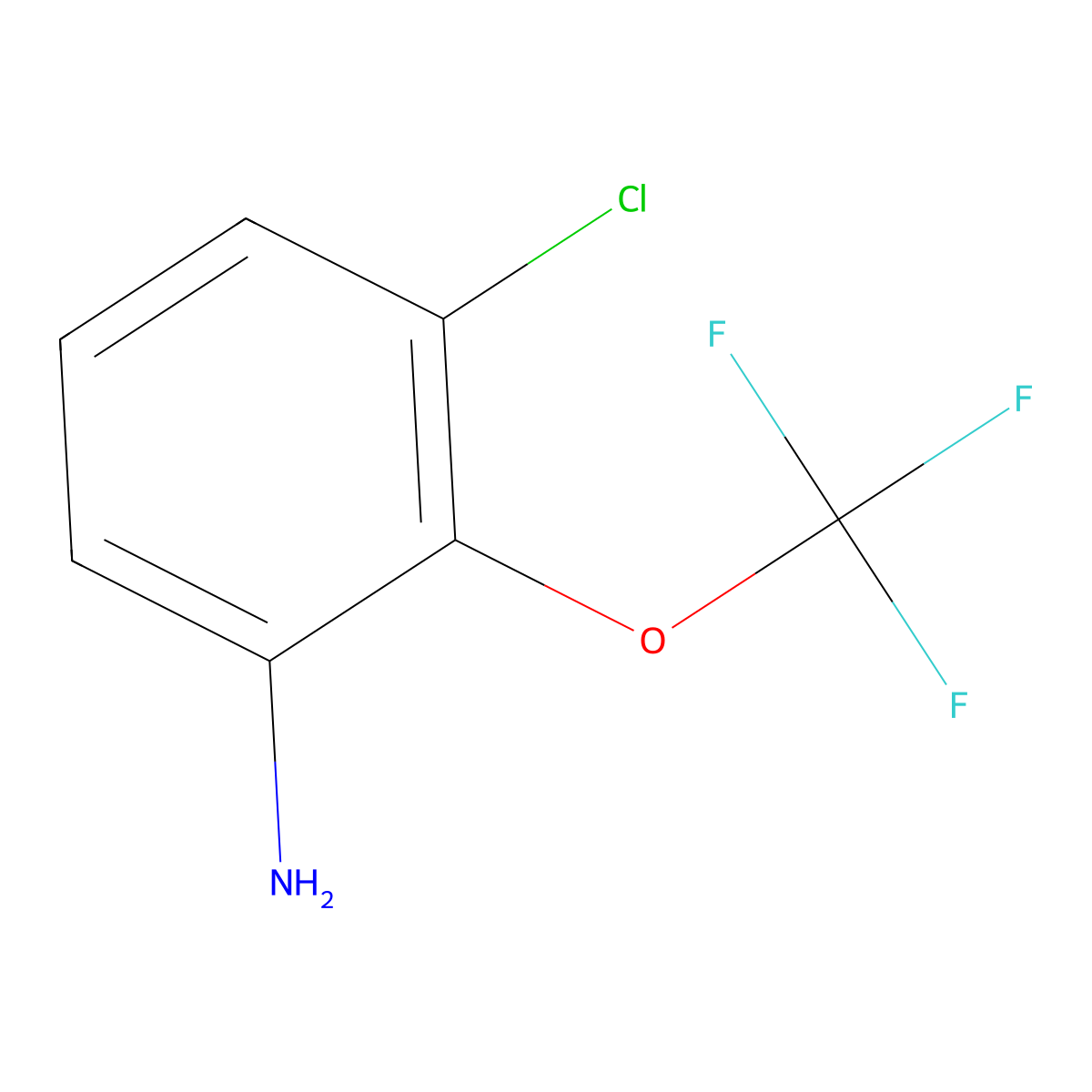 3-Chloro-2-(trifluoromethoxy)aniline molecular structure, CAS 151276-16-3