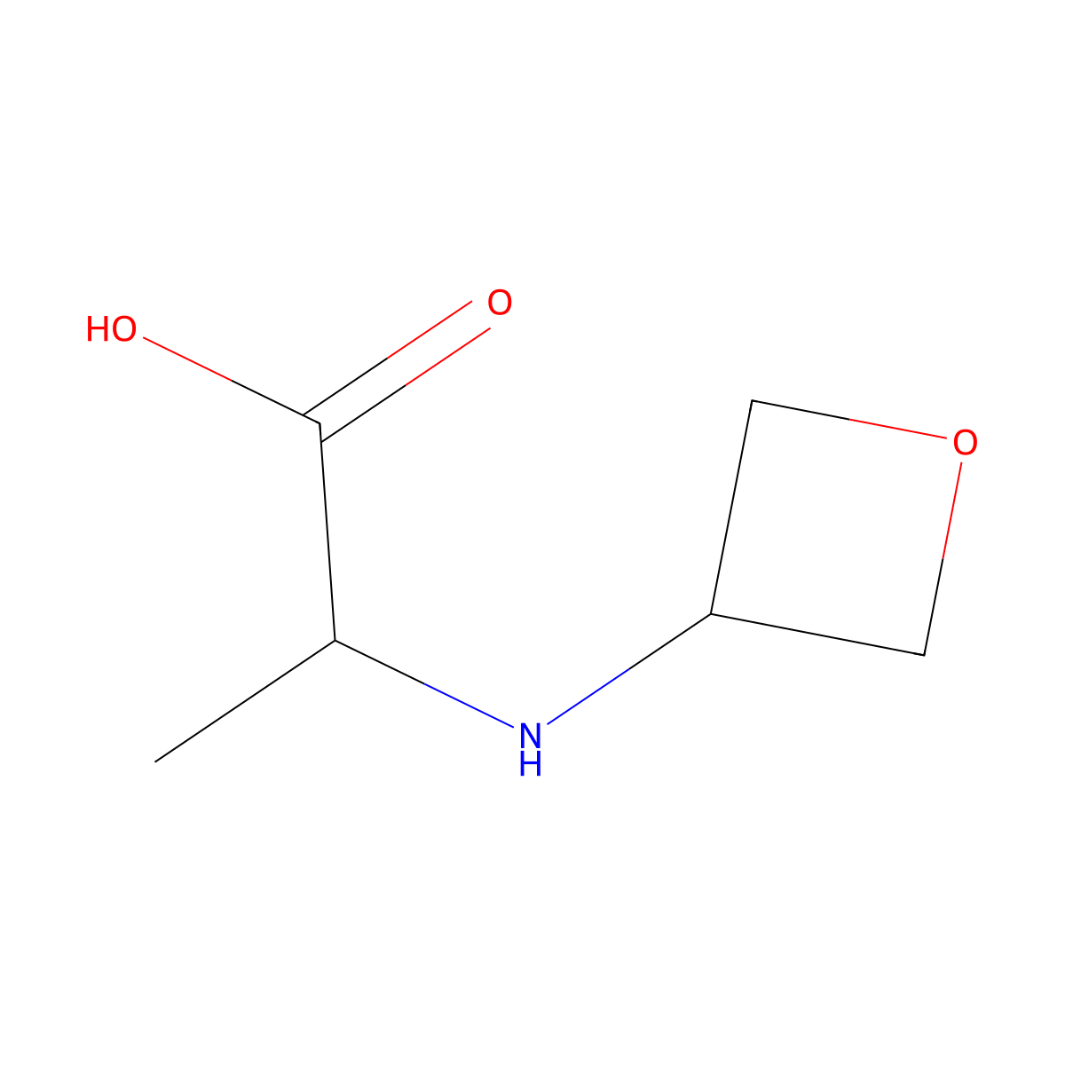 2-[(Oxetan-3-yl)amino]propanoic acid molecular structure, CAS 1512799-30-2