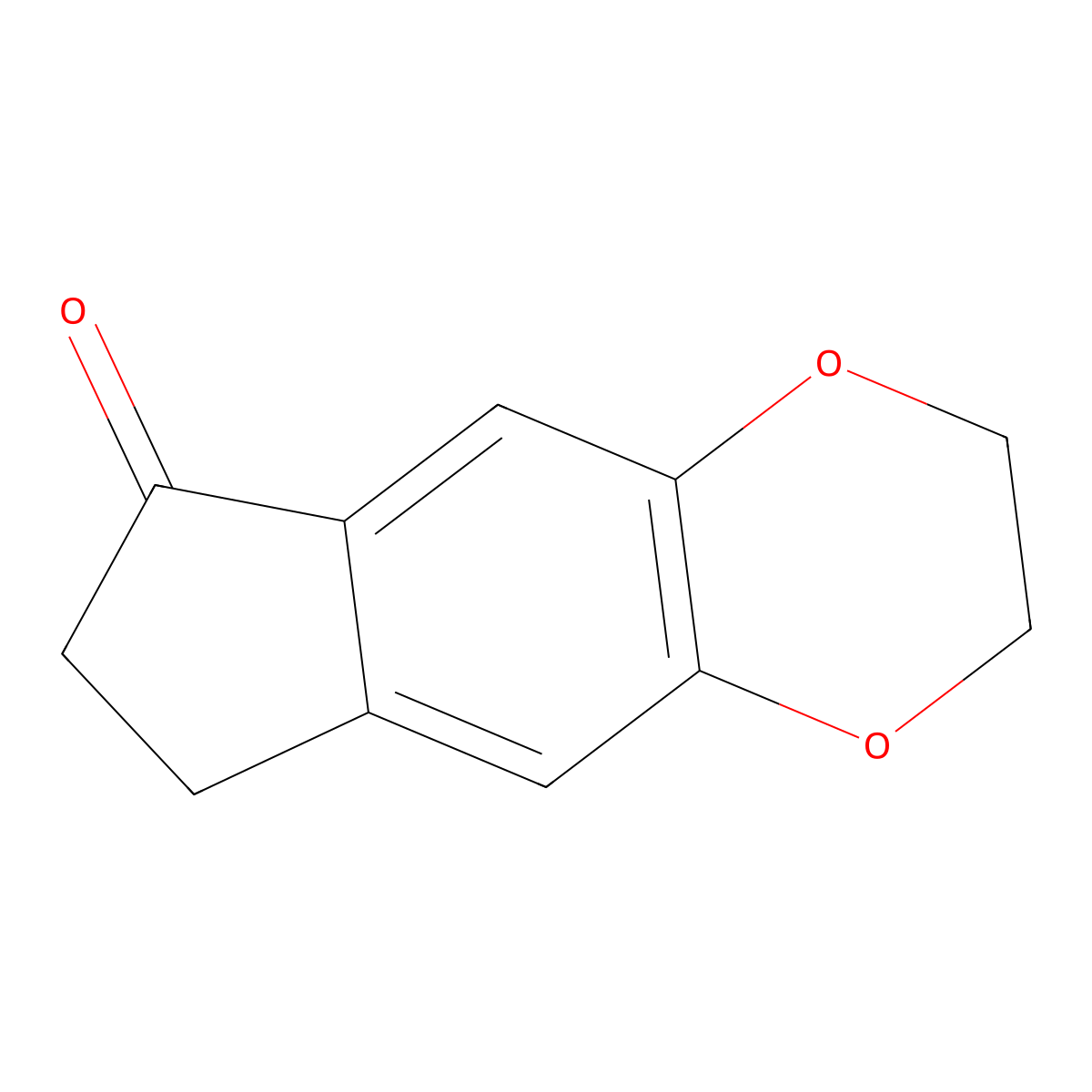 2H,3H,6H,7H,8H-indeno[5,6-b][1,4]dioxin-6-one molecular structure, CAS 15128-61-7