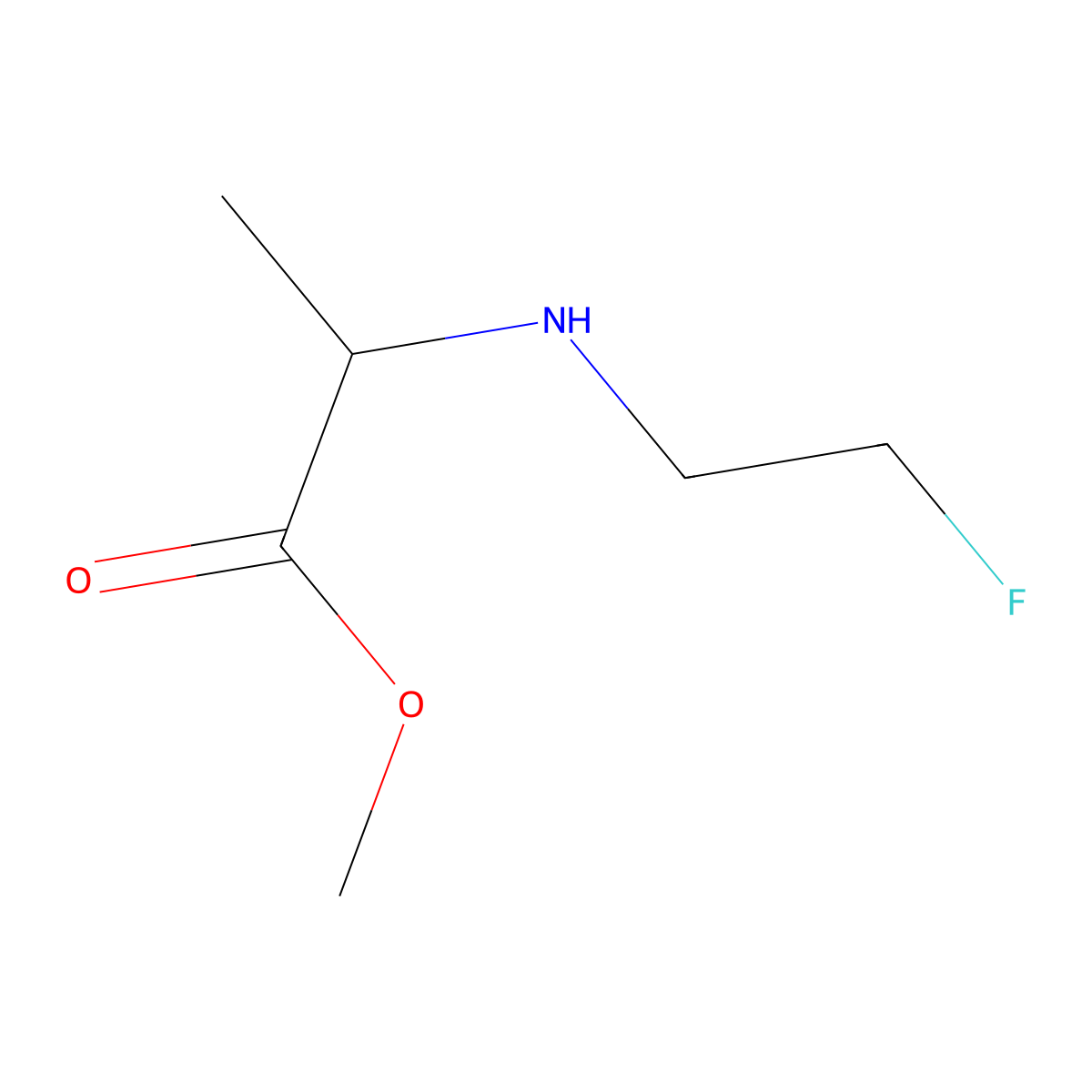 Methyl 2-((2-fluoroethyl)amino)propanoate molecular structure, CAS 1512856-44-8