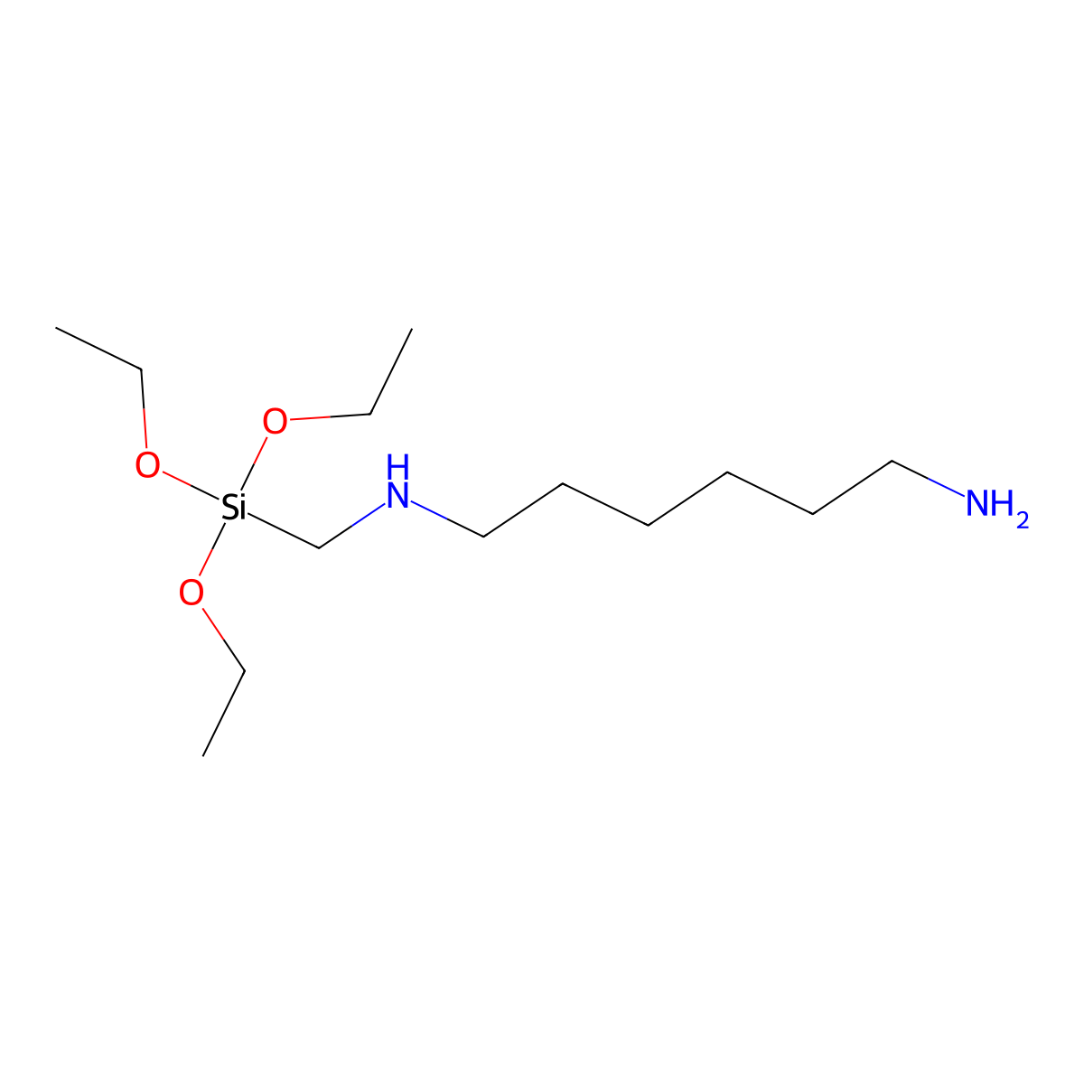 N-(6-Aminohexyl)aminomethyltriethoxysilane molecular structure, CAS 15129-36-9