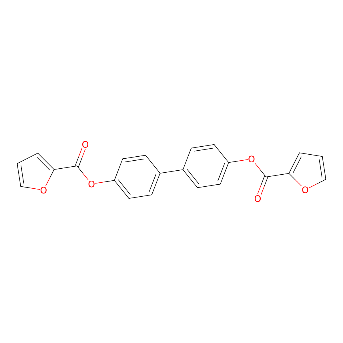 [4-[4-(Furan-2-carbonyloxy)phenyl]phenyl] furan-2-carboxylate molecular structure, CAS 151290-13-0