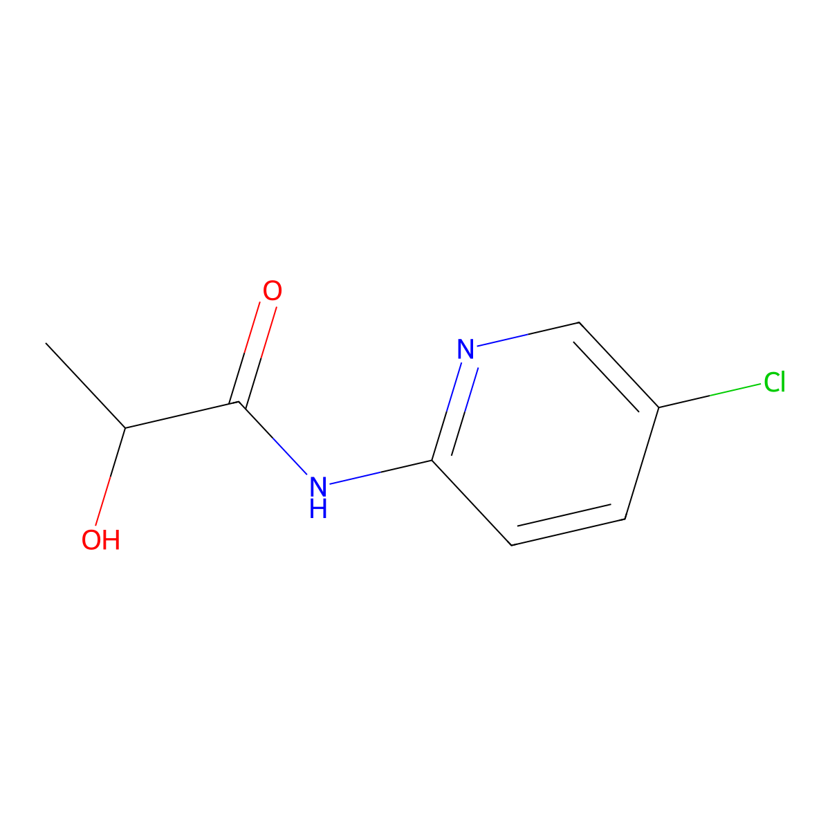 N-(5-chloropyridin-2-yl)-2-hydroxypropanamide molecular structure, CAS 1512910-94-9