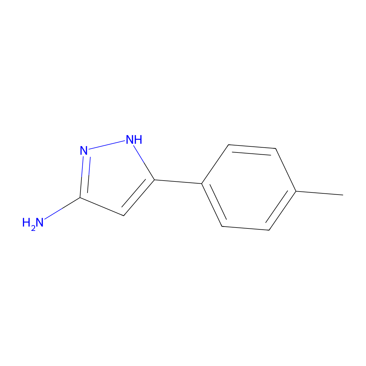 5-Amino-3-(4-methylphenyl)pyrazole molecular structure, CAS 151293-15-1