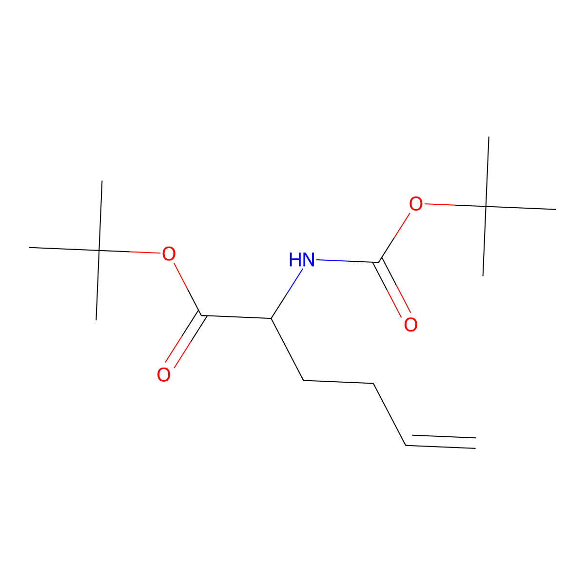 tert-Butyl 2-((tert-butoxycarbonyl)amino)hex-5-enoate molecular structure, CAS 151294-93-8